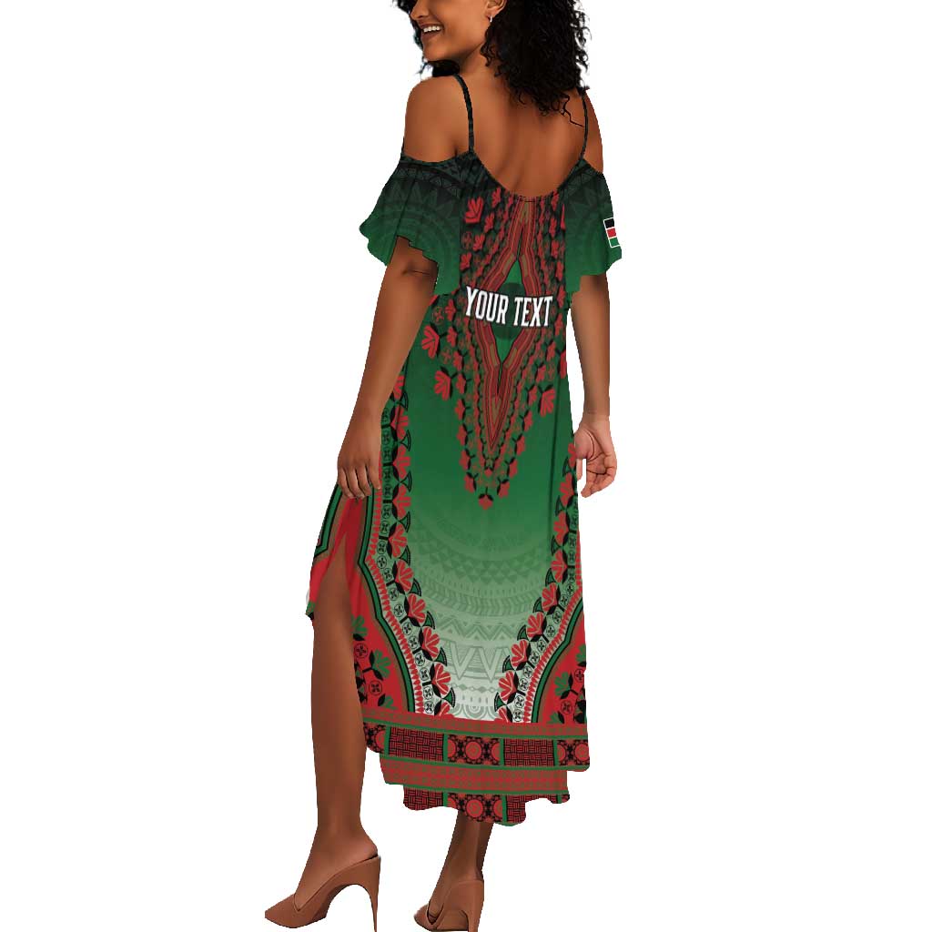 Personalized Afro Kenya Summer Maxi Dress African Dashiki Style - African Pride