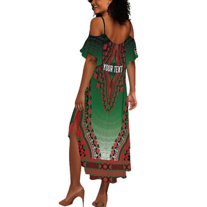 Personalized Afro Kenya Summer Maxi Dress African Dashiki Style - African Pride