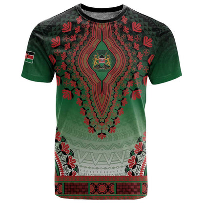 Personalized Afro Kenya T shirt African Dashiki Style - African Pride