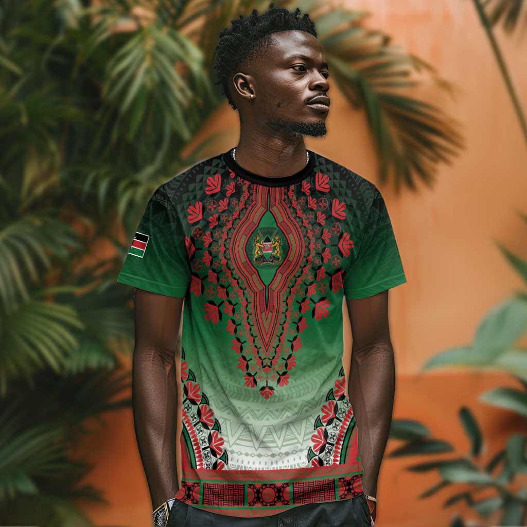 Personalized Afro Kenya T shirt African Dashiki Style - African Pride