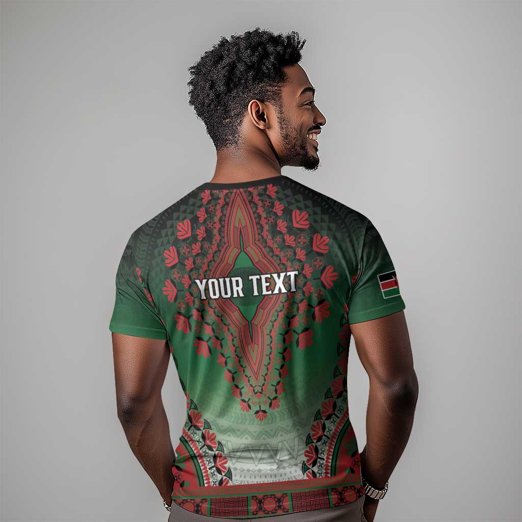 Personalized Afro Kenya T shirt African Dashiki Style - African Pride