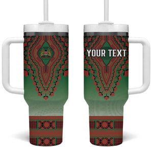 Personalized Afro Kenya Tumbler With Handle African Dashiki Style - African Pride