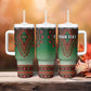 Personalized Afro Kenya Tumbler With Handle African Dashiki Style - African Pride