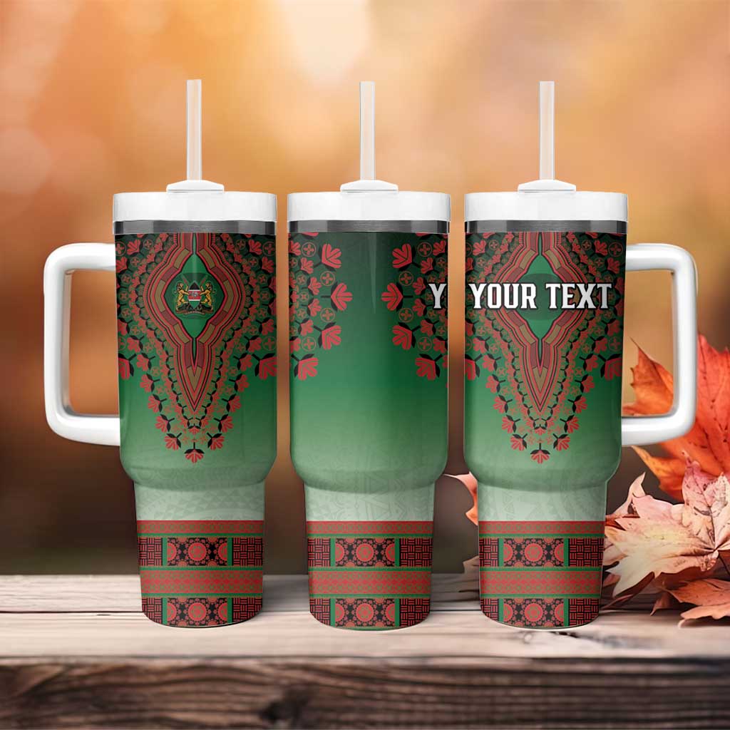 Personalized Afro Kenya Tumbler With Handle African Dashiki Style - African Pride