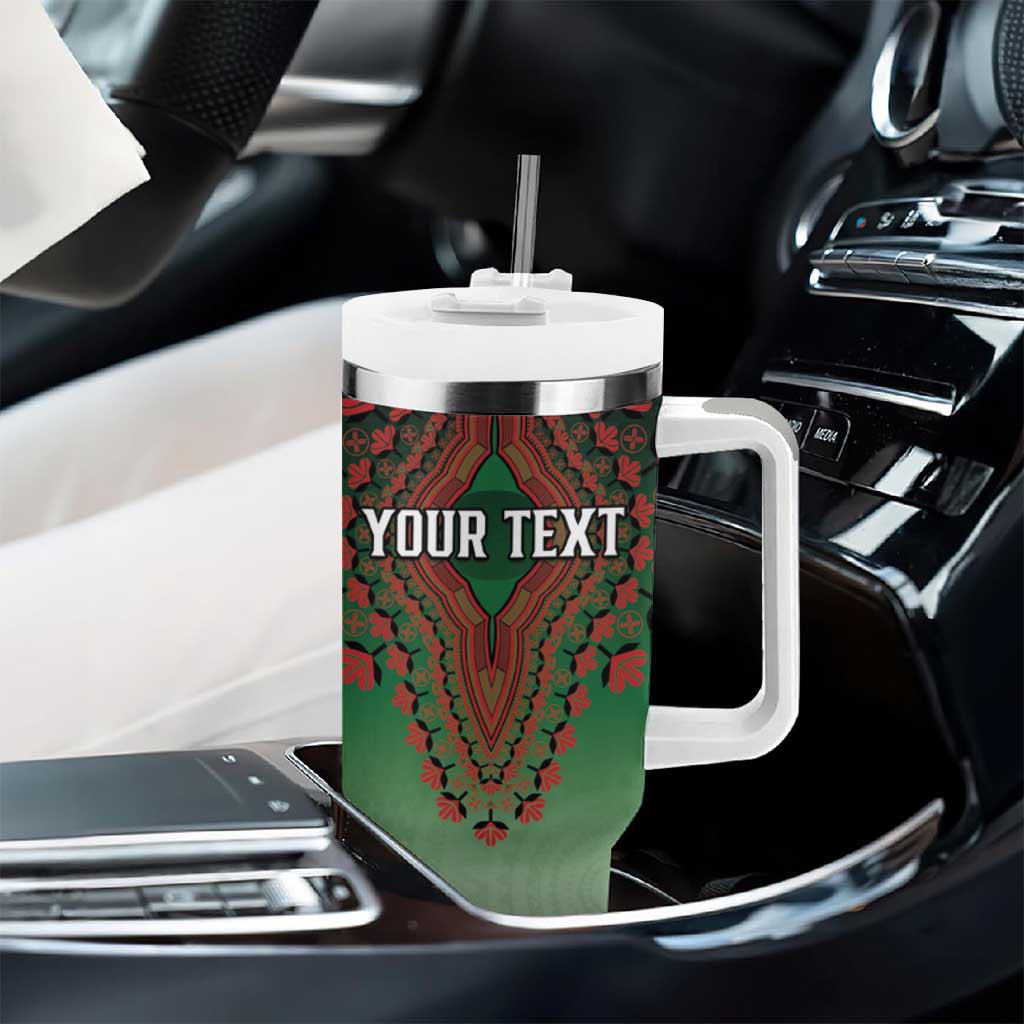 Personalized Afro Kenya Tumbler With Handle African Dashiki Style - African Pride
