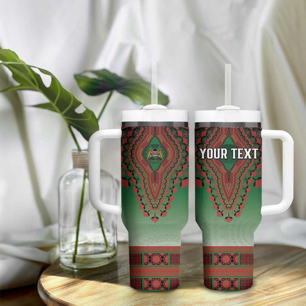 Personalized Afro Kenya Tumbler With Handle African Dashiki Style - African Pride