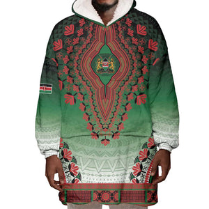 Personalized Afro Kenya Wearable Blanket Hoodie African Dashiki Style - African Pride