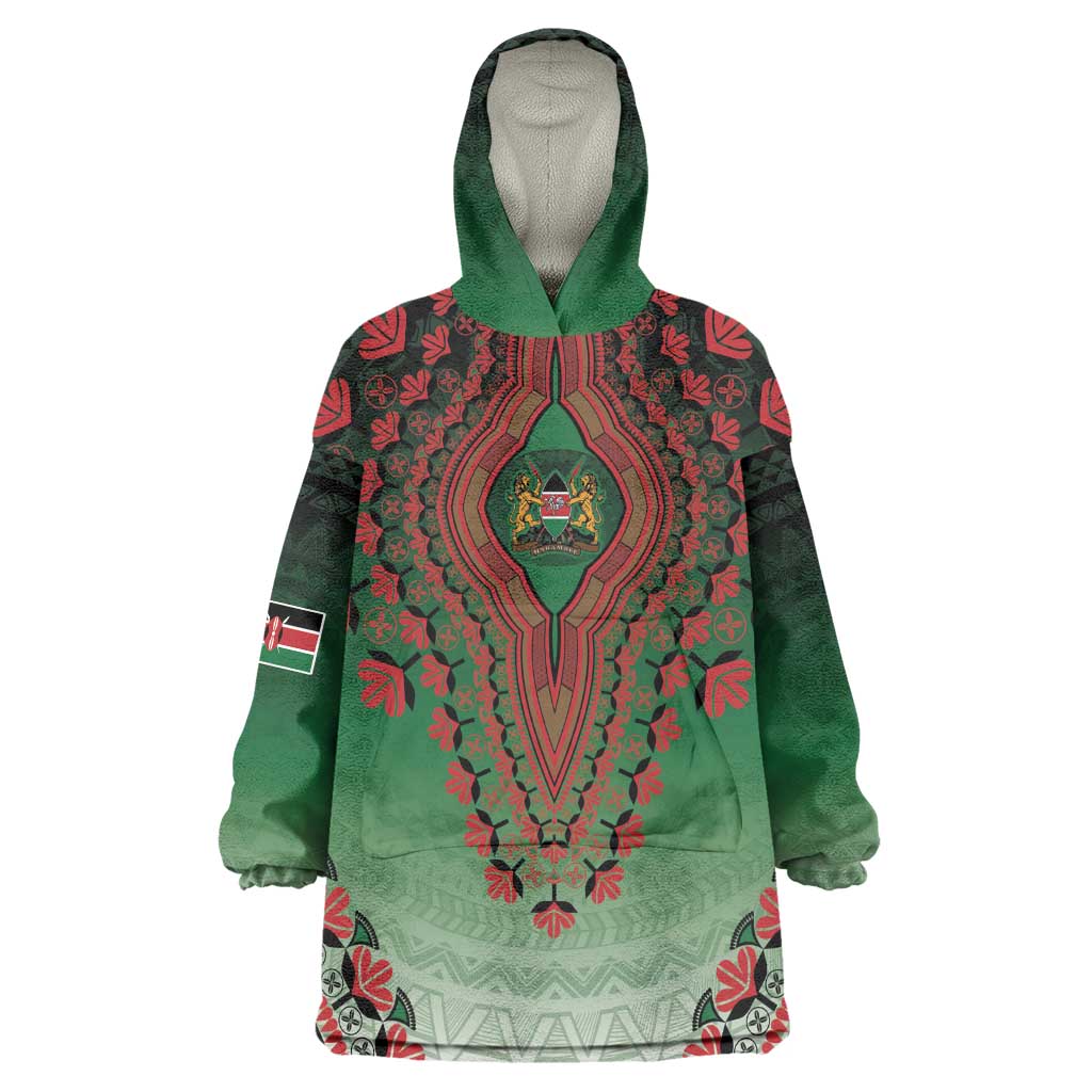Personalized Afro Kenya Wearable Blanket Hoodie African Dashiki Style - African Pride
