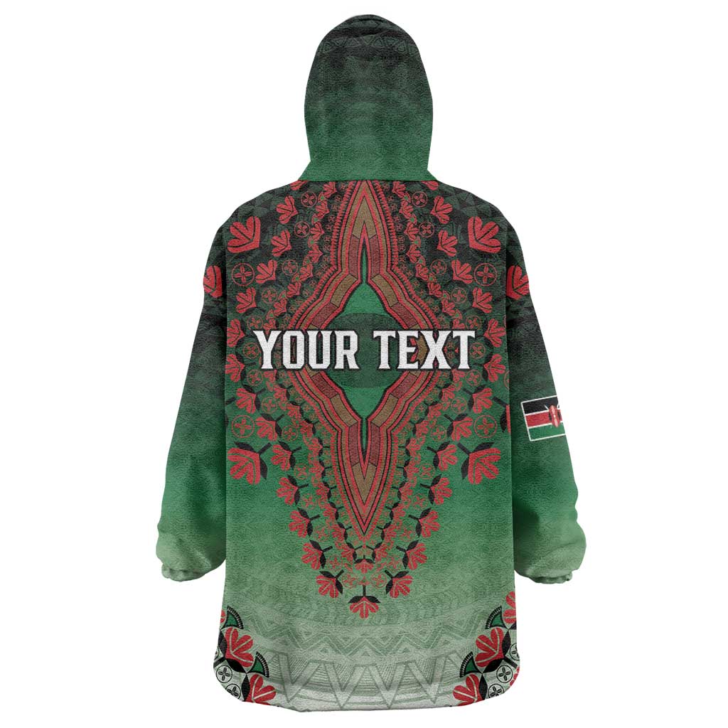 Personalized Afro Kenya Wearable Blanket Hoodie African Dashiki Style - African Pride