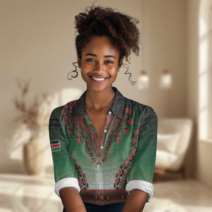 Personalized Afro Kenya Women Casual Shirt African Dashiki Style - African Pride