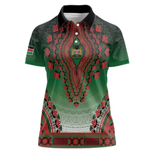 Personalized Afro Kenya Women Polo Shirt African Dashiki Style - African Pride