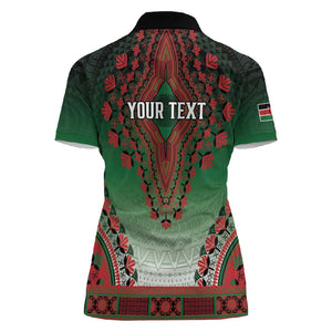 Personalized Afro Kenya Women Polo Shirt African Dashiki Style - African Pride