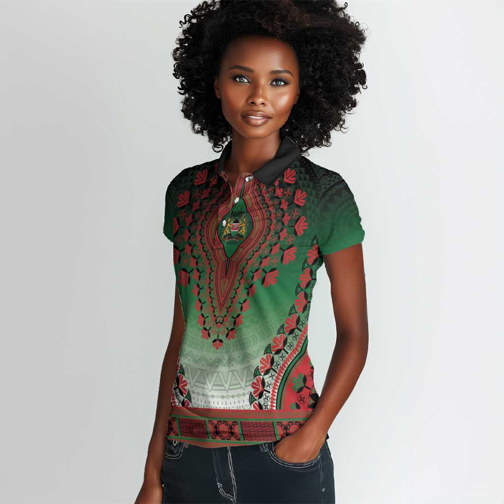 Personalized Afro Kenya Women Polo Shirt African Dashiki Style - African Pride