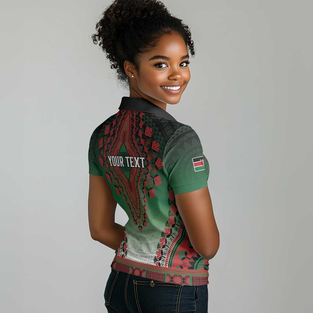 Personalized Afro Kenya Women Polo Shirt African Dashiki Style - African Pride