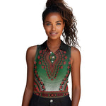 Personalized Afro Kenya Women Sleeveless Polo Shirt African Dashiki Style - African Pride