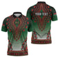 Personalized Kenya African Dashiki Zipper Polo Shirt