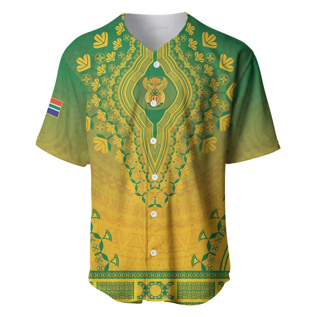 Personalized Afro South Africa Baseball Jersey African Dashiki Style - African Pride