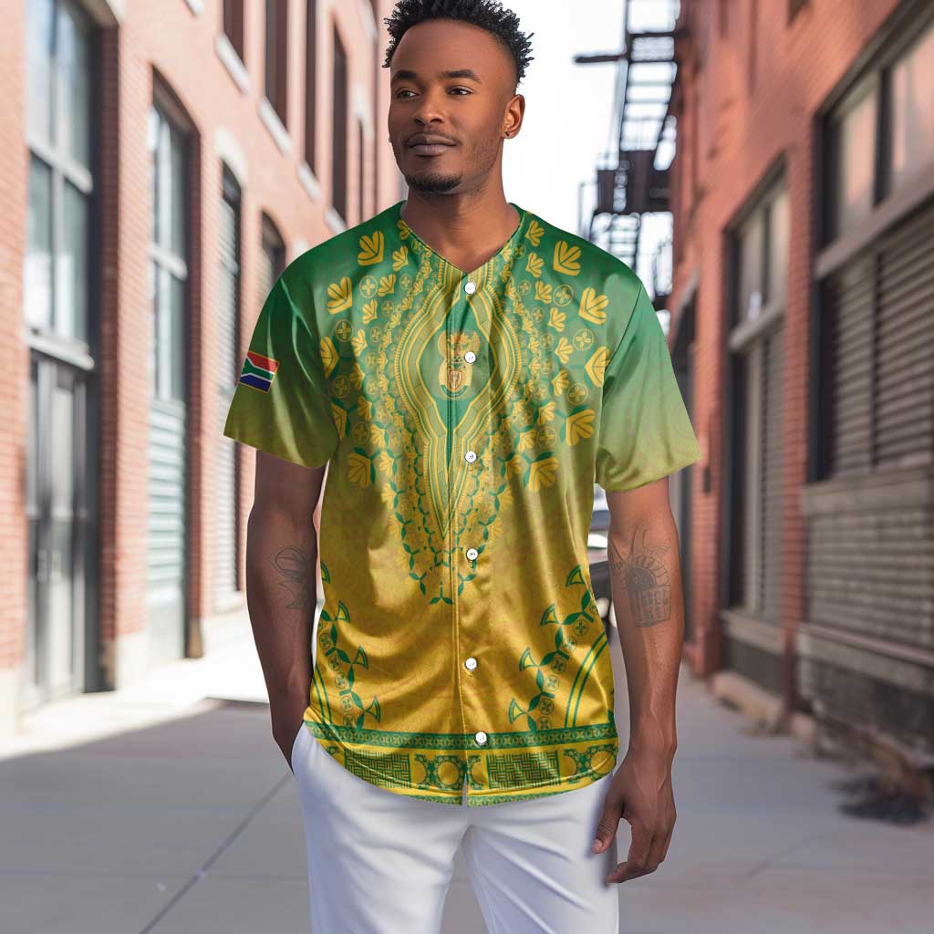Personalized Afro South Africa Baseball Jersey African Dashiki Style - African Pride