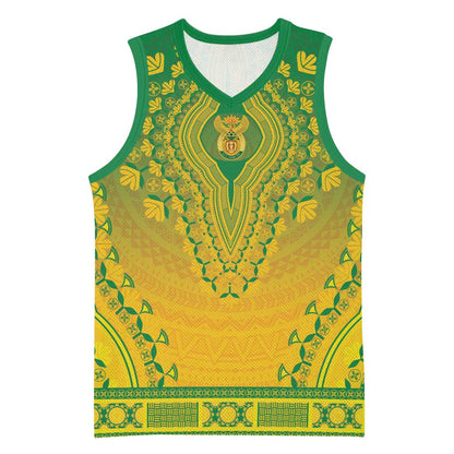 Personalized Afro South Africa Basketball Jersey African Dashiki Style - African Pride