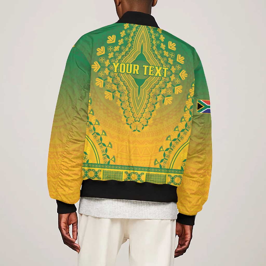Personalized Afro South Africa Bomber Jacket African Dashiki Style - African Pride