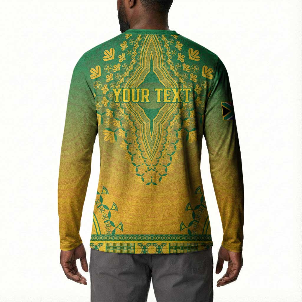 Personalized South Africa African Dashiki Button Sweatshirt