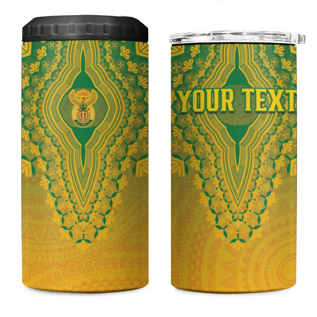 Personalized Afro South Africa 4 in 1 Can Cooler Tumbler African Dashiki Style - African Pride