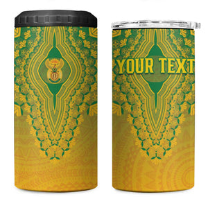 Personalized Afro South Africa 4 in 1 Can Cooler Tumbler African Dashiki Style - African Pride