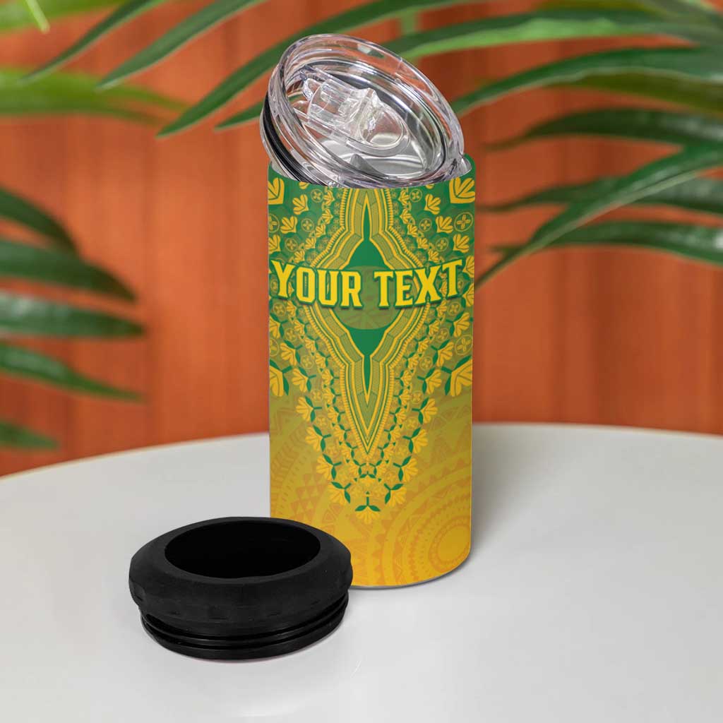 Personalized Afro South Africa 4 in 1 Can Cooler Tumbler African Dashiki Style - African Pride