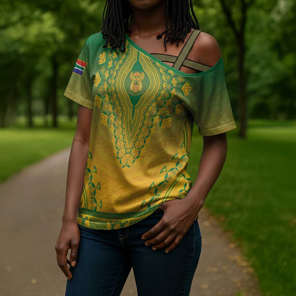 Personalized South Africa African Dashiki Cross Shoulder Shirt