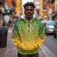 Personalized Afro South Africa Hoodie African Dashiki Style - African Pride