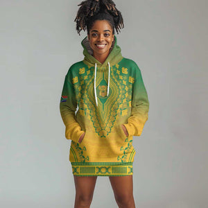 Personalized Afro South Africa Hoodie Dress African Dashiki Style - African Pride