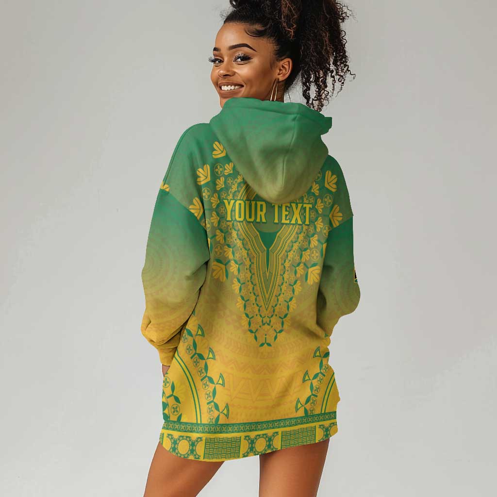 Personalized Afro South Africa Hoodie Dress African Dashiki Style - African Pride