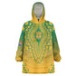 Personalized Afro South Africa Kid Wearable Blanket Hoodie African Dashiki Style - African Pride