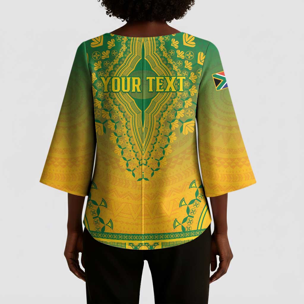 Personalized South Africa African Dashiki Kimono Sleeve Blouse