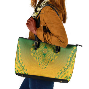 Afro South Africa Leather Tote Bag African Dashiki Style - African Pride