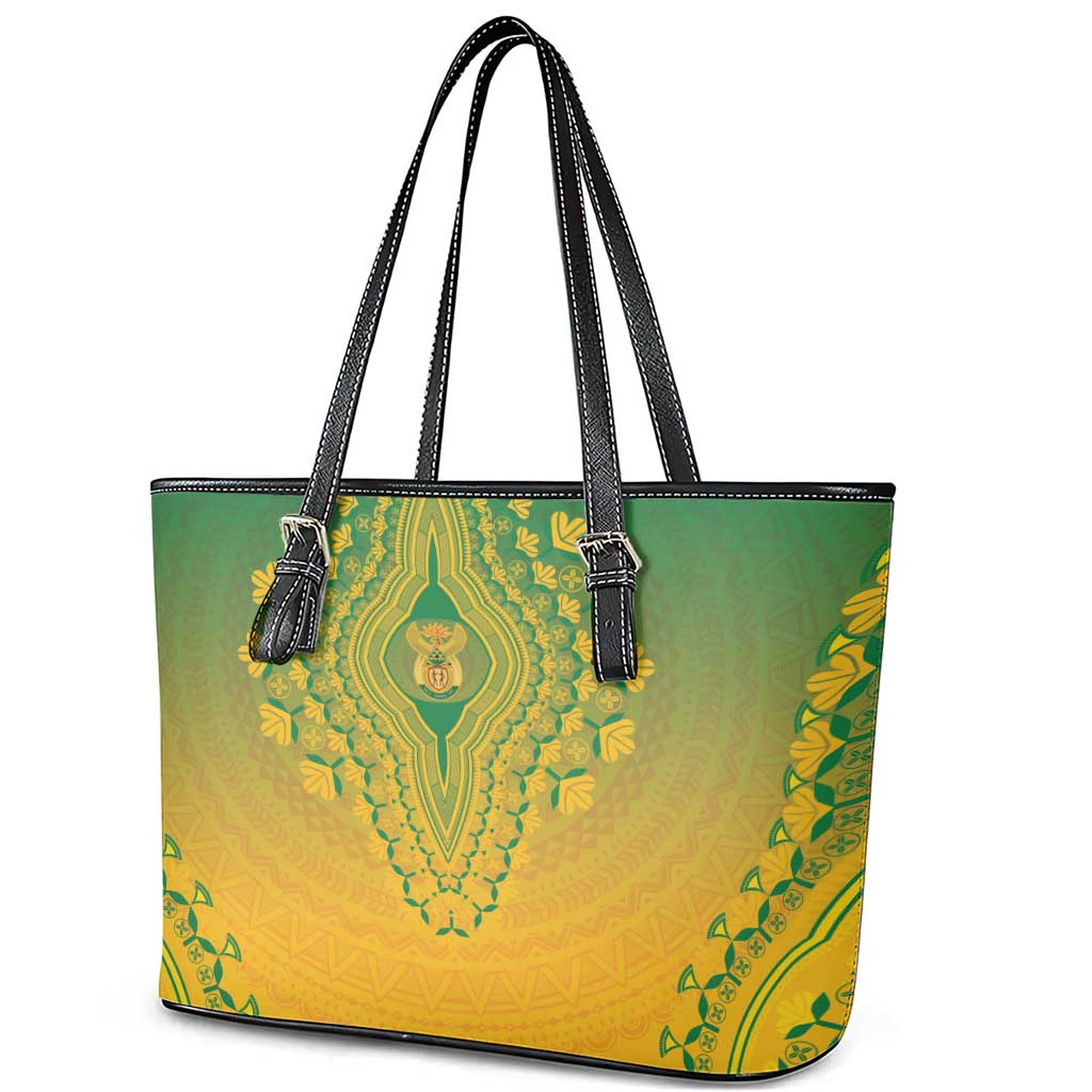 Afro South Africa Leather Tote Bag African Dashiki Style - African Pride