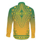 Personalized Afro South Africa Long Sleeve Button Shirt African Dashiki Style - African Pride