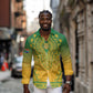 Personalized Afro South Africa Long Sleeve Button Shirt African Dashiki Style - African Pride