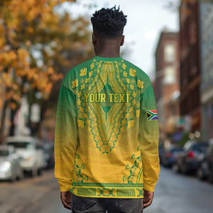 Personalized Afro South Africa Long Sleeve Shirt African Dashiki Style - African Pride
