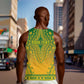 Personalized Afro South Africa Men Tank Top African Dashiki Style - African Pride
