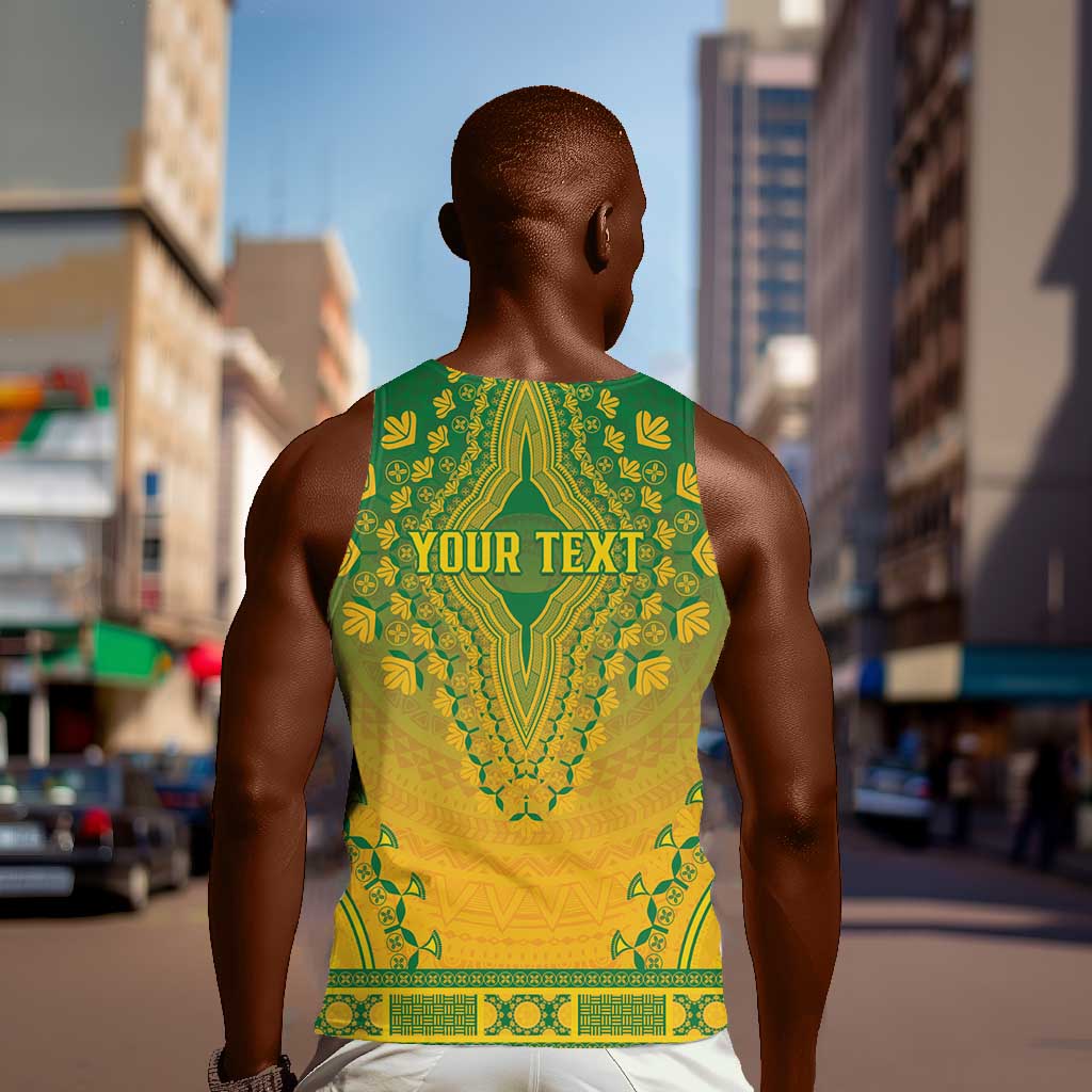 Personalized Afro South Africa Men Tank Top African Dashiki Style - African Pride