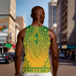 Personalized Afro South Africa Men Tank Top African Dashiki Style - African Pride