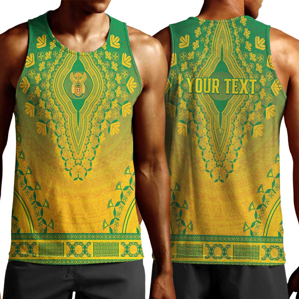 Personalized Afro South Africa Men Tank Top African Dashiki Style - African Pride