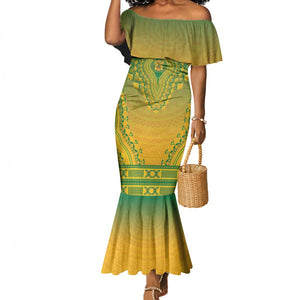 Personalized Afro South Africa Mermaid Dress African Dashiki Style - African Pride