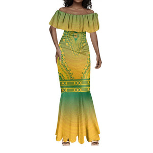 Personalized Afro South Africa Mermaid Dress African Dashiki Style - African Pride