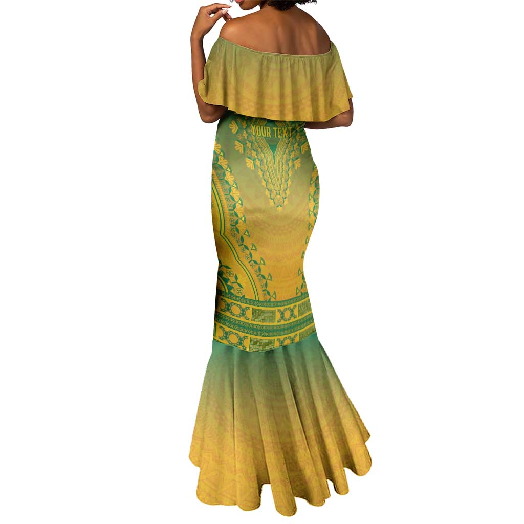 Personalized Afro South Africa Mermaid Dress African Dashiki Style - African Pride