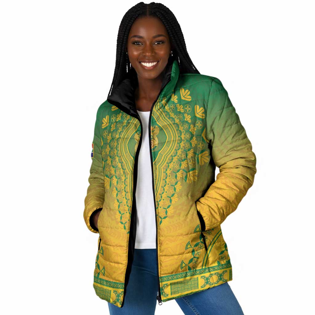 Personalized South Africa African Dashiki Padded Jacket