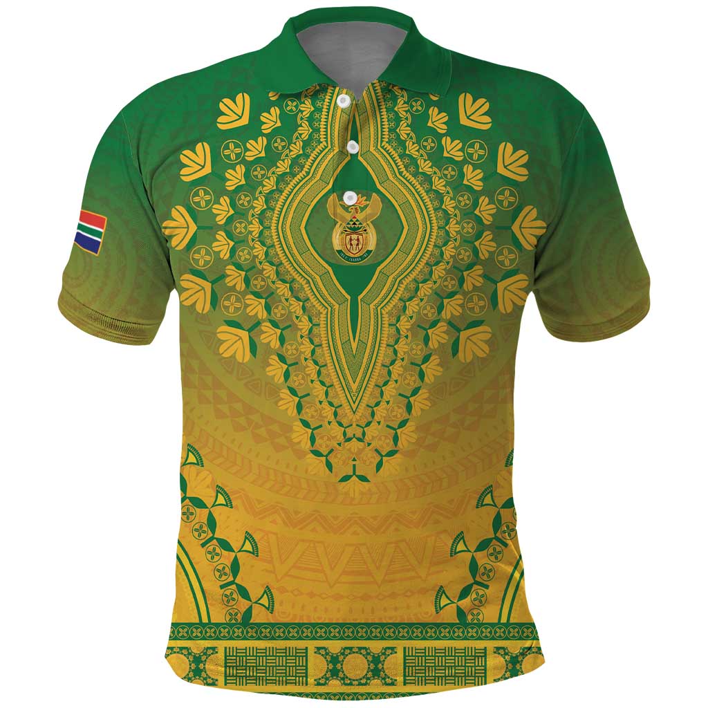 Personalized Afro South Africa Polo Shirt African Dashiki Style - African Pride
