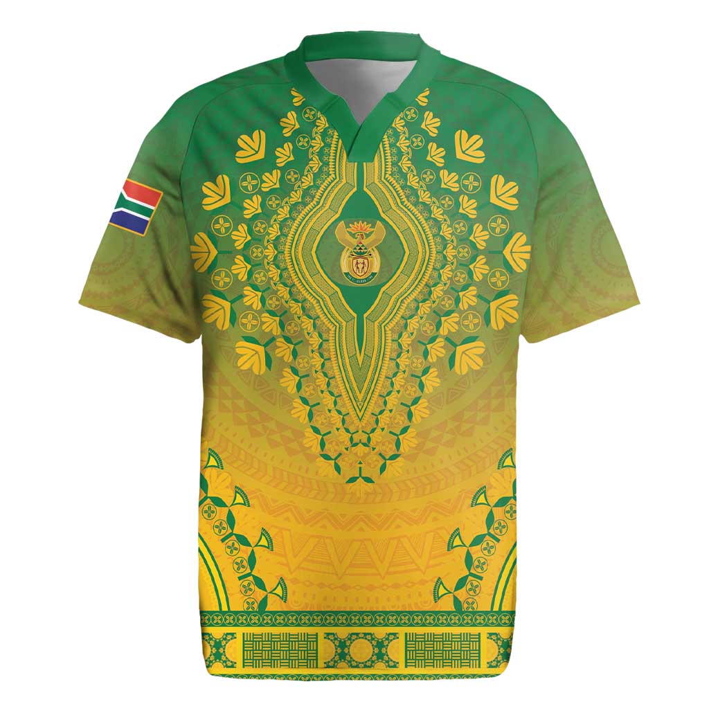 Personalized Afro South Africa Rugby Jersey African Dashiki Style - African Pride