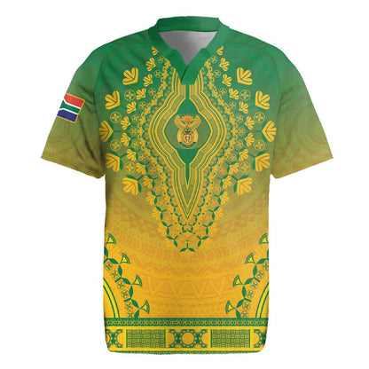 Personalized Afro South Africa Rugby Jersey African Dashiki Style - African Pride